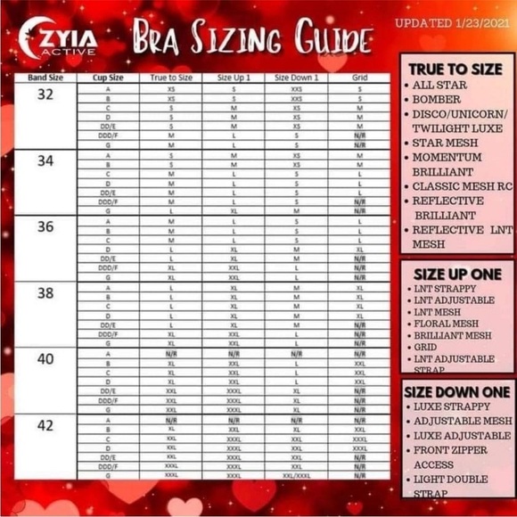 ZIYA ALL STAR High Impact Active Red Mesh Zip BRA Large L - Picture 7 of 11